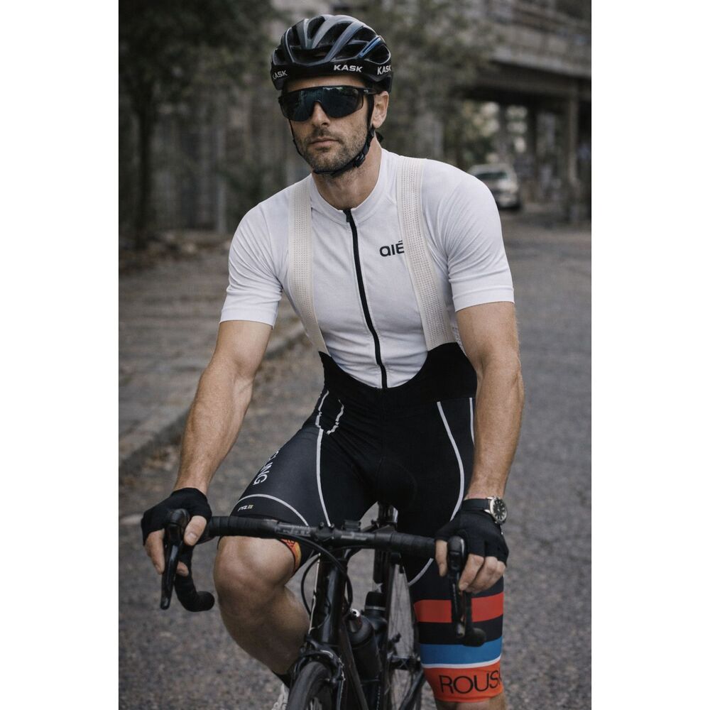 OLE Black White Bicycle Cycling Bib Shorts  Mens Size Large